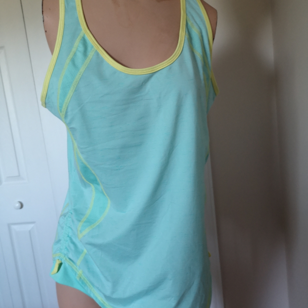 Hyba's Aqua and Yellow Tank Top